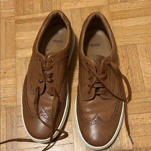 BOSS Men's Brown Leather Shoes